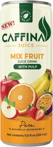 Caffina Mix Fruit Juice can